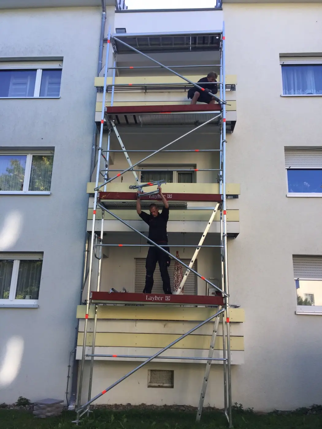 Gerüst am Haus